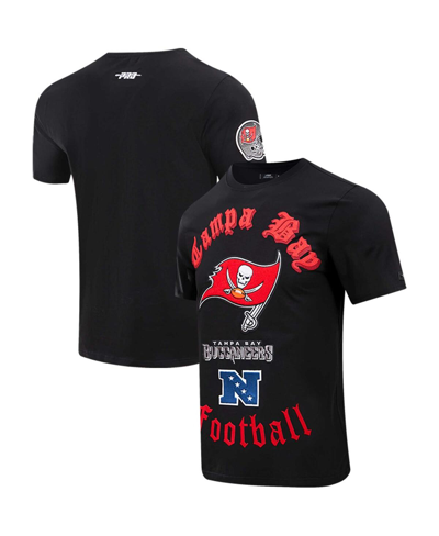 Pro Standard Black Tampa Bay Buccaneers Old English T-shirt In Black