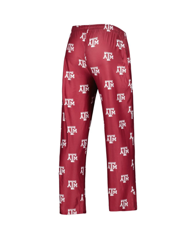 Concepts Sport Men's  Maroon Texas A&m Aggies Logo Flagship Allover Print Pants In Maroon