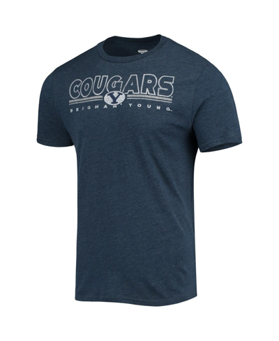 Shop Concepts Sport Men's  Heathered Charcoal, Navy Byu Cougars Meter T-shirt And Pants Sleep Set In Heathered Charcoal,navy