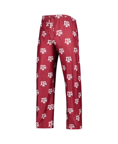 Concepts Sport Men's  Maroon Texas A&m Aggies Logo Flagship Allover Print Pants In Maroon