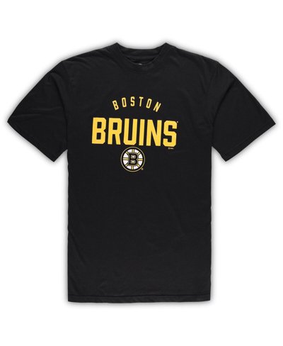 Shop Profile Men's Boston Bruins Black, Heather Gray Big And Tall T-shirt And Pants Lounge Set In Black,heather Gray