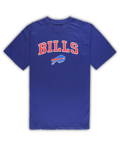 Concepts Sport Men's  Royal, Heather Gray Buffalo Bills Big And Tall T-shirt And Pants Sleep Set In Royal,heather Gray