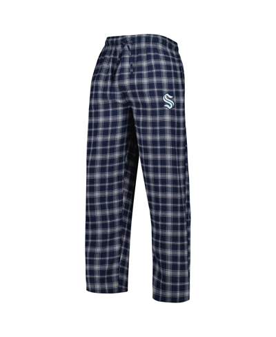 Concepts Sport Men's  Navy, Gray Seattle Kraken Badge T-shirt And Pants Sleep Set In Navy,gray