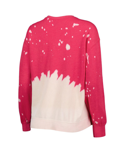 Gameday Couture Crimson Indiana Hoosiers Twice As Nice Faded Dip-dye Pullover Sweatshirt In Crimson