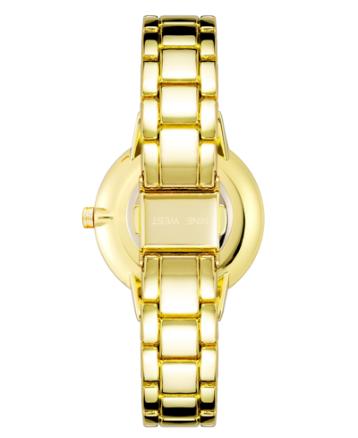 Nine West Women's Quartz Gold-tone Alloy Link Bracelet Watch, 36mm In Gold-tone