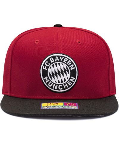 Shop Fan Ink Men's Red, Black Bayern Munich America's Game Fitted Hat In Red,black