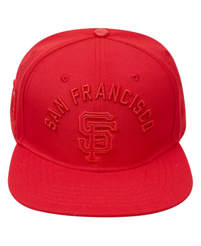 Shop Pro Standard Men's  San Francisco Giants Triple Red Snapback Hat