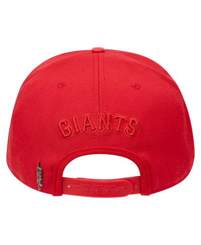 Shop Pro Standard Men's  San Francisco Giants Triple Red Snapback Hat