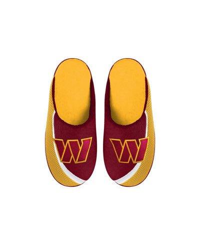 Shop Foco Youth Boys And Girls  Washington Commanders Big Logo Color Edge Slippers In Yellow