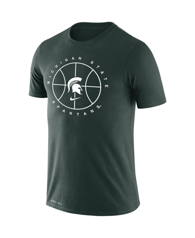 Shop Nike Men's  Green Michigan State Spartans Basketball Icon Legend Performance T-shirt