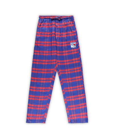 Shop Profile Men's Blue, Red New York Rangers Big And Tall T-shirt And Pajama Pants Sleep Set In Blue,red