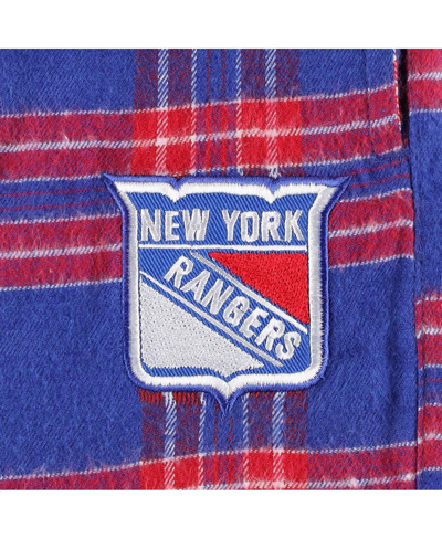Shop Profile Men's Blue, Red New York Rangers Big And Tall T-shirt And Pajama Pants Sleep Set In Blue,red