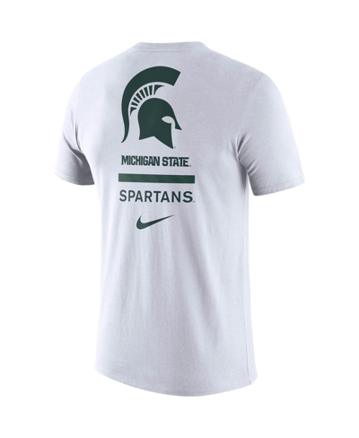 Shop Nike Men's  White Michigan State Spartans Dna Logo Performance T-shirt
