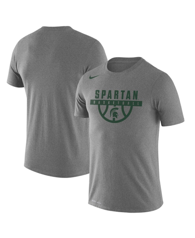 Shop Nike Men's  Gray Michigan State Spartans Basketball Drop Legend Performance T-shirt