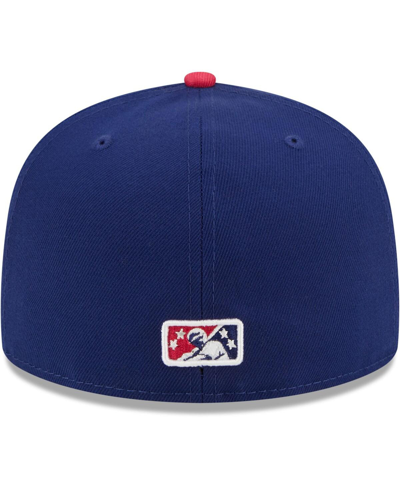 New Era Men's  Navy, Coral Pointy Boots De Amarillo Copa De La Diversion 59fifty Fitted Hat In Navy,coral