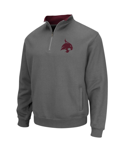 Colosseum Charcoal Texas State Bobcats Tortugas Logo Quarter-zip Jacket In Charcoal