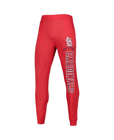 Concepts Sport Men's  Heather Red, Heather Charcoal St. Louis Cardinals Meter Pullover Hoodie And Jog In Heather Red,heather Charcoal