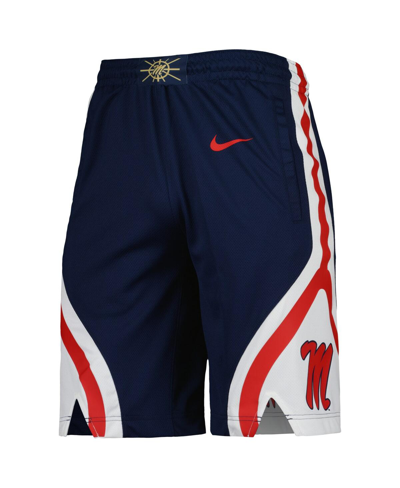 Nike Men's  Navy Ole Miss Rebels Replica Performance Basketball Shorts In Navy