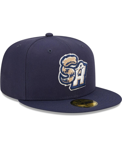 New Era Navy San Antonio Missions Authentic Collection Team Home 59fifty Fitted Hat In Navy