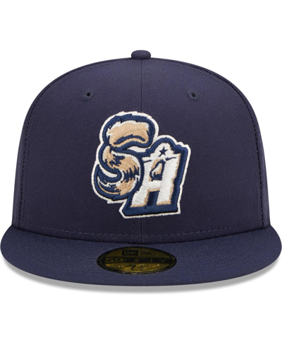 New Era Navy San Antonio Missions Authentic Collection Team Home 59fifty Fitted Hat In Navy