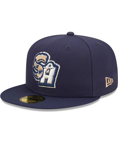New Era Navy San Antonio Missions Authentic Collection Team Home 59fifty Fitted Hat In Navy