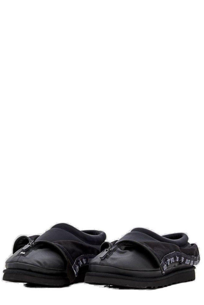 Shop Ugg Tasman Shroud Zip Slippers In Black