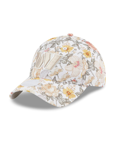 Shop New Era Women's  Cream Washington Commanders Bloom 9twenty Adjustable Hat
