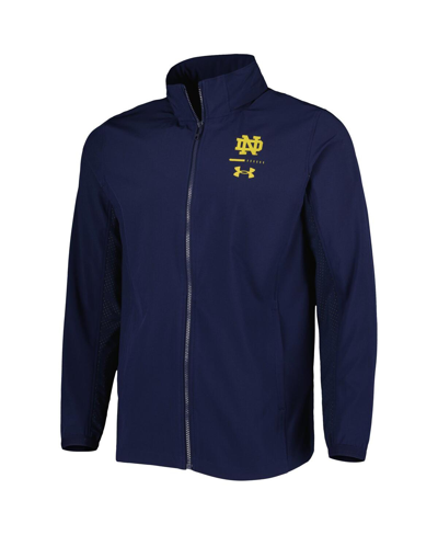 Shop Under Armour Men's  Navy Notre Dame Fighting Irish Squad 3.0 Full-zip Jacket