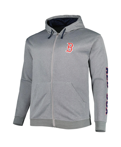 Shop Profile Men's  Ash Boston Red Sox Big And Tall Pullover Hoodie