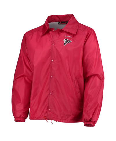Shop Dunbrooke Men's  Red Atlanta Falcons Coaches Classic Raglan Full-snap Windbreaker Jacket