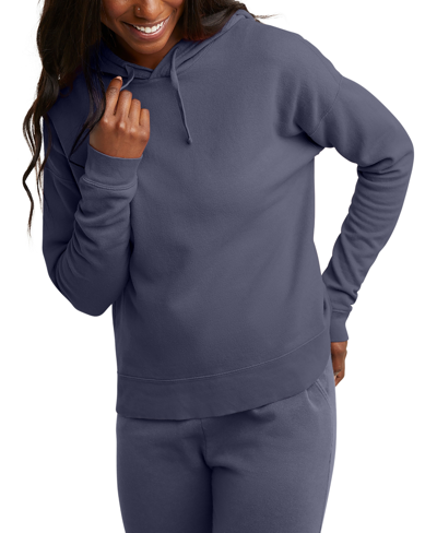 Shop Hanes Hasen Women's Comfortwash Hoodie Sweatshirt In Anchor Slate