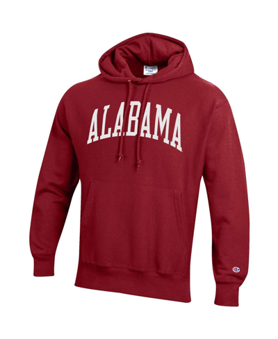 Champion Crimson Alabama Crimson Tide Team Arch Reverse Weave Pullover Hoodie In Crimson