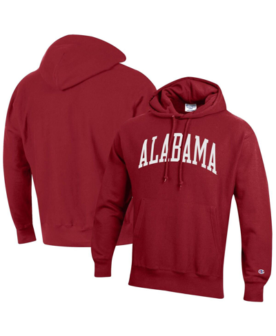 Champion Crimson Alabama Crimson Tide Team Arch Reverse Weave Pullover Hoodie In Crimson