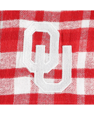 Concepts Sport Crimson Oklahoma Sooners Mainstay Plaid Pullover Hoodie In Crimson
