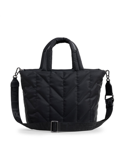 Shop Karl Lagerfeld Voyage Nylon Tote In Black,gunmetal