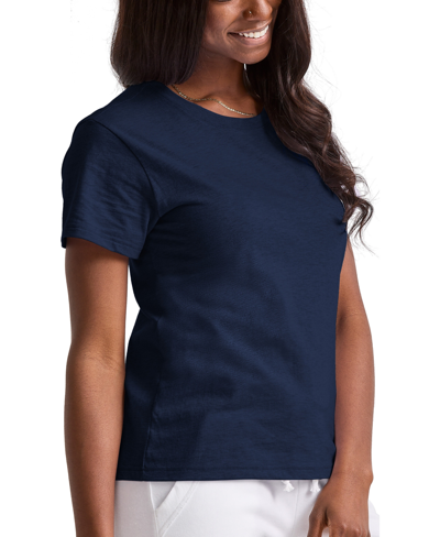 Shop Hanes Women's Originals Triblend Short Sleeve Classic T-shirt In Athletic Navy Heather