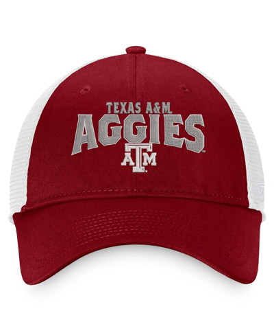 Top Of The World Men's  Maroon, White Texas A&m Aggies Breakout Trucker Snapback Hat In Maroon,white