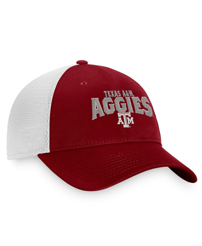 Top Of The World Men's  Maroon, White Texas A&m Aggies Breakout Trucker Snapback Hat In Maroon,white