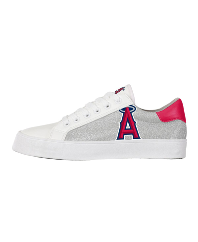 Shop Foco Women's  Los Angeles Angels Glitter Sneakers In White