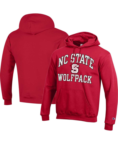 Shop Champion Men's  Red Nc State Wolfpack High Motor Pullover Hoodie