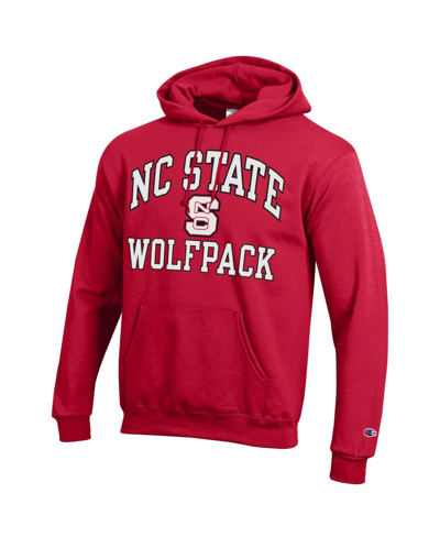 Shop Champion Men's  Red Nc State Wolfpack High Motor Pullover Hoodie