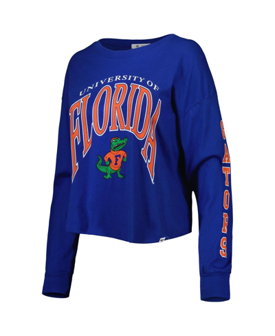 Shop 47 Brand Women's ' Royal Florida Gators Parkway Ii Cropped Long Sleeve T-shirt