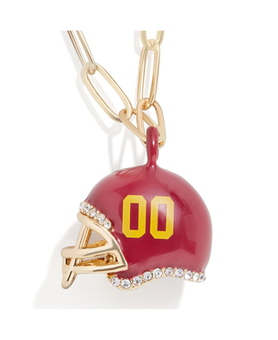 Shop Baublebar Women's  Washington Football Team Helmet Charm Necklace In Gold