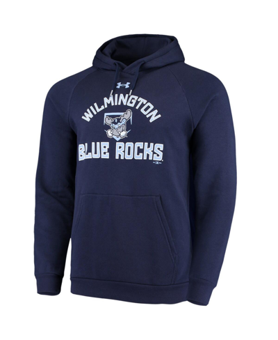 Under Armour Men's  Navy Wilmington Blue Rocks All Day Raglan Fleece Pullover Hoodie In Navy