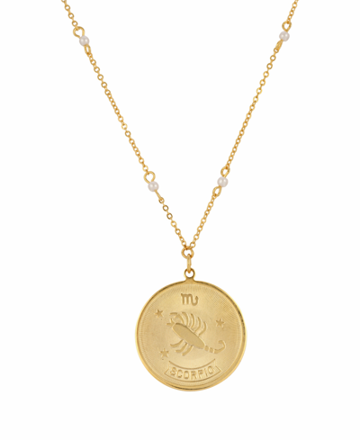 Shop 2028 Women's Scorpio Pendant Necklace In Yellow