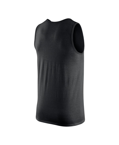 Nike Black Virginia Tech Hokies Futura Performance Scoop Neck Tank Top In Black