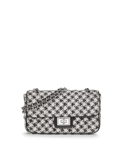 Shop Karl Lagerfeld Agyness Shoulder Bag In Black,white