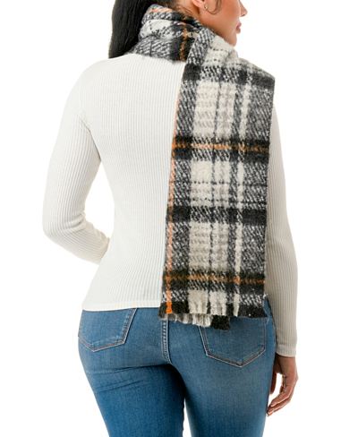 Marcus Adler Plaid Scarf In Black
