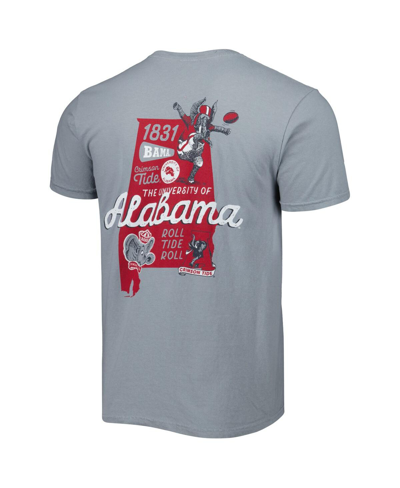 Image One Men's Graphite Alabama Crimson Tide Vault State Comfort T-shirt In Graphite