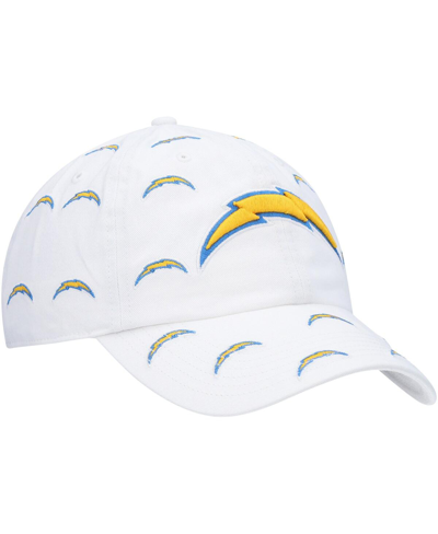 Shop 47 Brand Women's ' White Los Angeles Chargers Team Confetti Clean Up Adjustable Hat